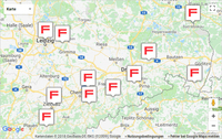 Anfahrtskarte mit mehreren Markern&hellip;