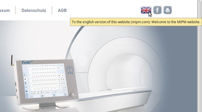 Sprachwebsite mit Sprachumschalter
